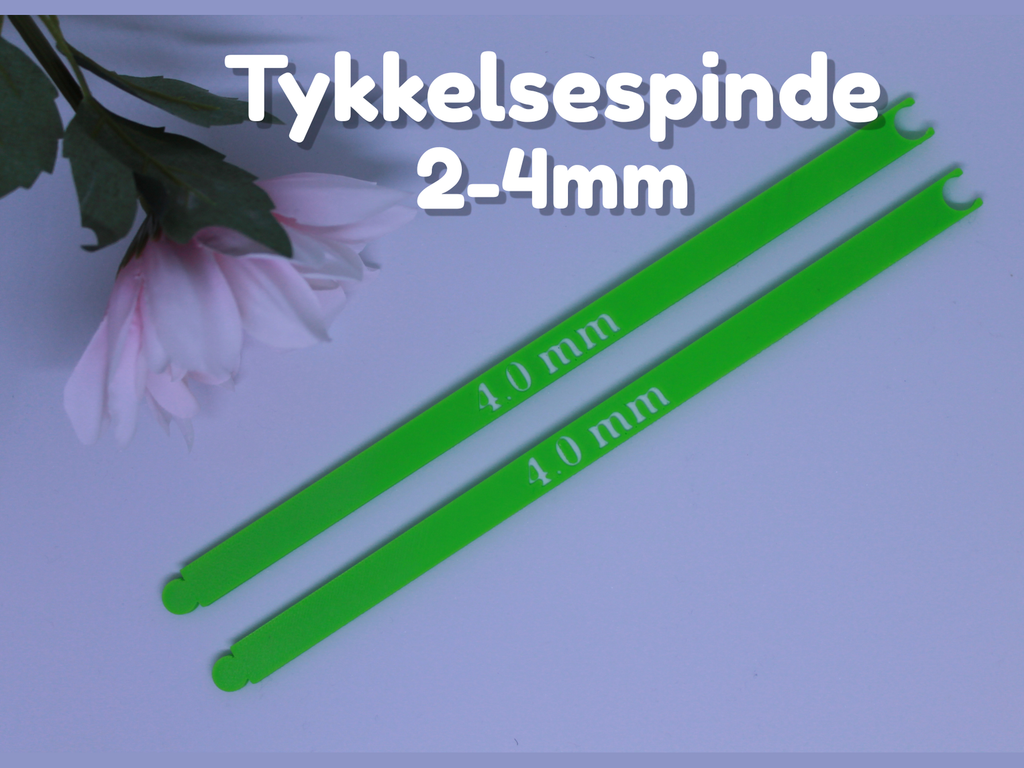 Tykkelsespinde til Ler – 2 / 2,5 / 3 / 3,5 / 4 mm